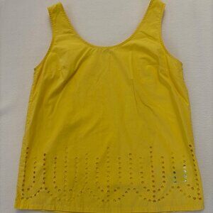 GAP Designed & Crafted Yellow Eyelet Tank Top – Size S
